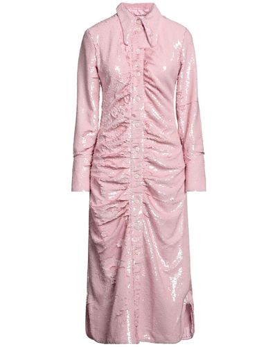 Ganni Midi Dress - Pink