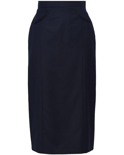 ALEXACHUNG Midi Skirt - Blue