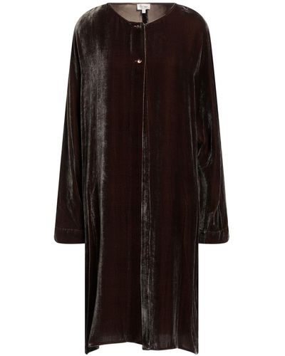 HER SHIRT HER DRESS Overcoat & Trench Coat - Black