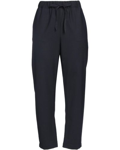Semicouture Midnight Trousers Polyester, Virgin Wool, Elastane - Blue