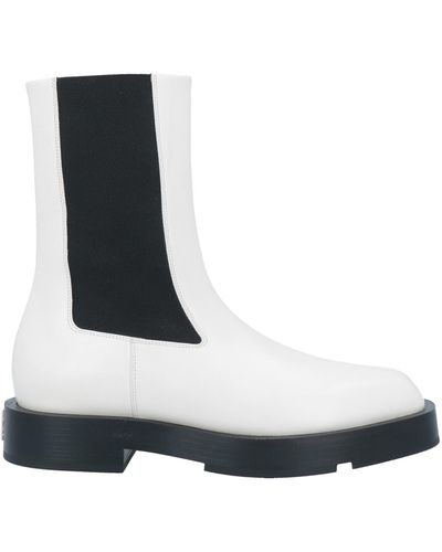 Givenchy Off-white Leather Squared Ankle Boots
