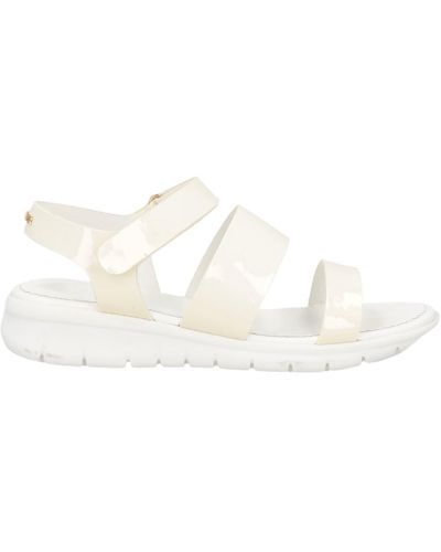 Moncler Ivory Sandals Leather - White