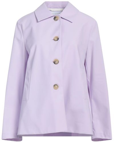 Harris Wharf London Overcoat & Trench Coat - Purple