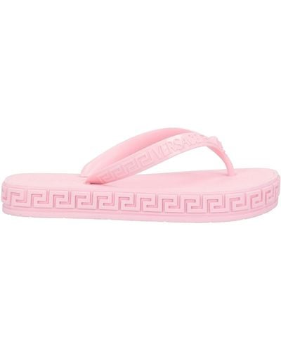 Versace Greca Thong Sandals - Pink