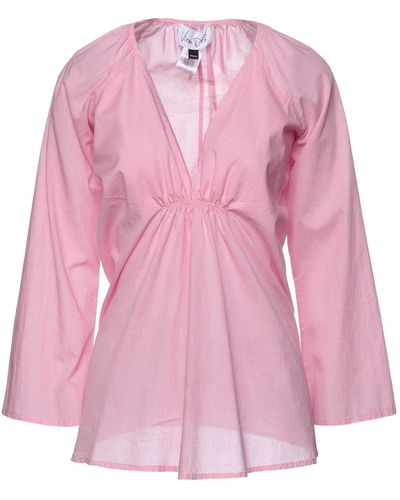 VIRNA DRÒ® Top Cotton, Silk - Pink