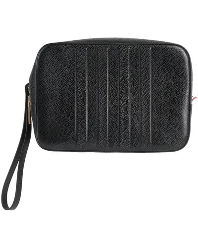 Thom Browne Beauty Case Leather - Black
