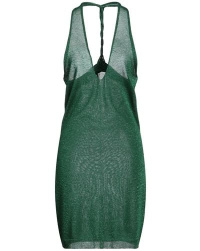 Circus Hotel Dark Mini Dress Viscose, Polyester - Green
