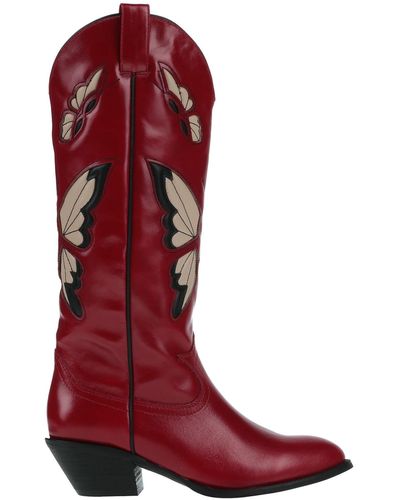 Jeffrey Campbell Knee Boots - Red