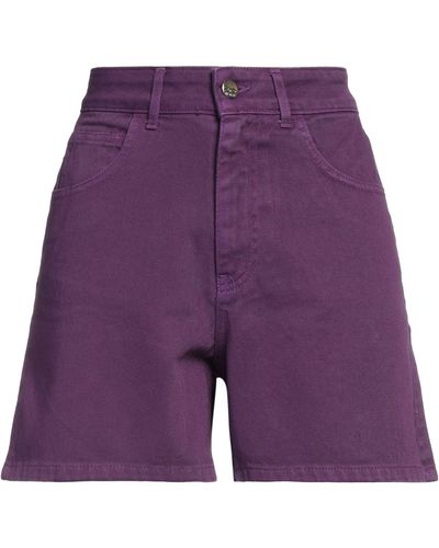 Kaos Denim Shorts - Purple