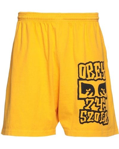 Obey Shorts & Bermuda Shorts - Yellow
