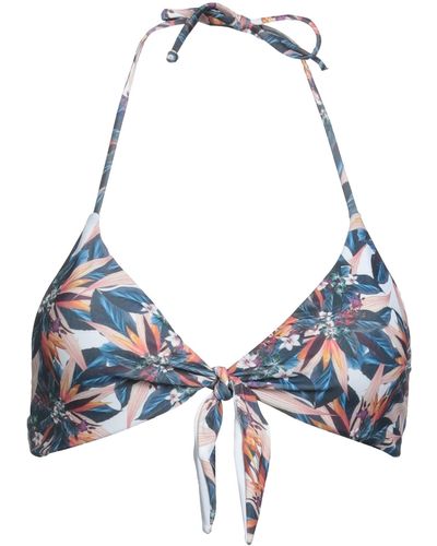 Black Coral Bikini Top - Blue