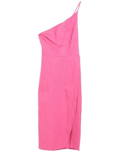 NA-KD Midi Dress - Pink