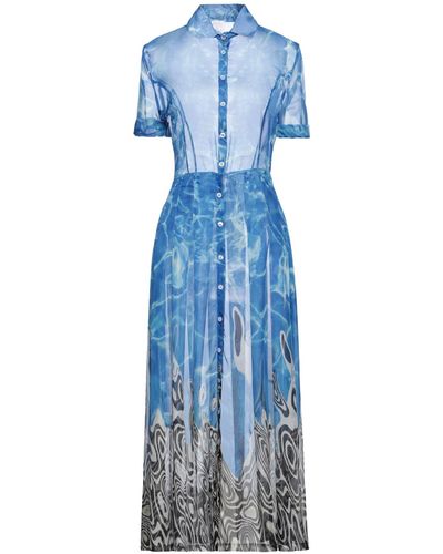 Stella Jean Midi Dress - Blue