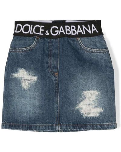 Dolce & Gabbana Jupe midi - Bleu