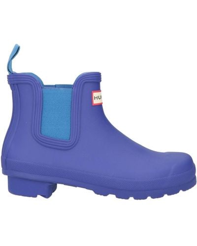 HUNTER Ankle Boots - Blue