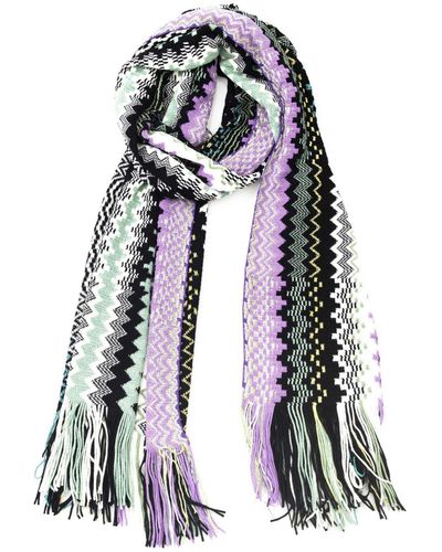 Missoni Écharpe en laine multicolore - Noir