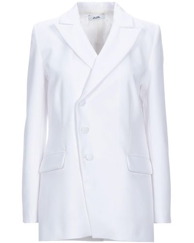 Jijil Overcoat & Trench Coat - White