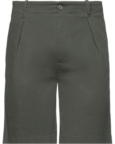 Grey Daniele Alessandrini Daniele Alessandrini Dark Shorts & Bermuda Shorts Cotton, Elastane - Gray