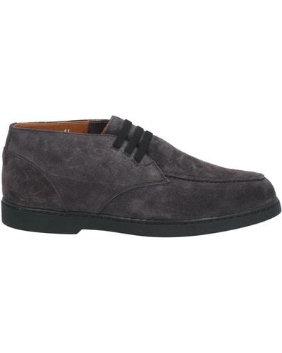 Doucal's Steel Lace-Up Shoes Leather - Grey