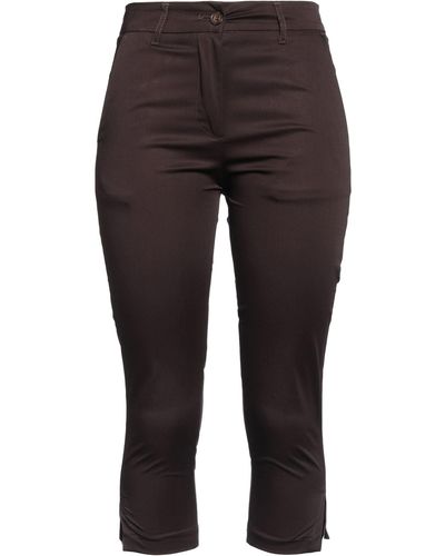 Alpha Studio Cropped Trousers - Brown
