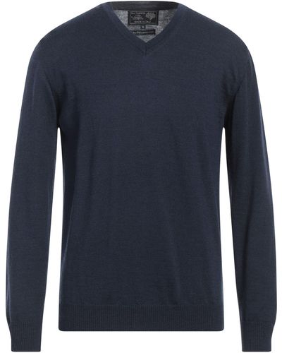 Paul Costelloe Midnight Sweater Merino Wool - Blue