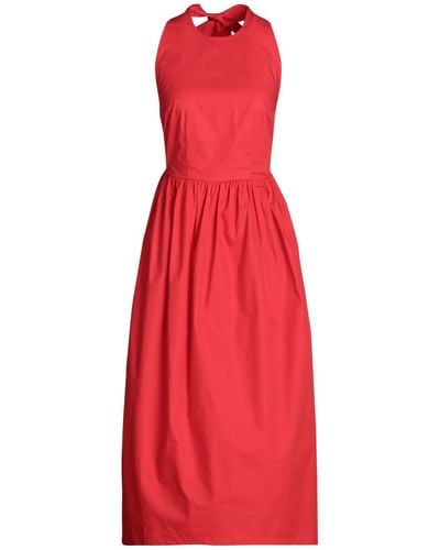 Never Fully Dressed Midi Dress - Red