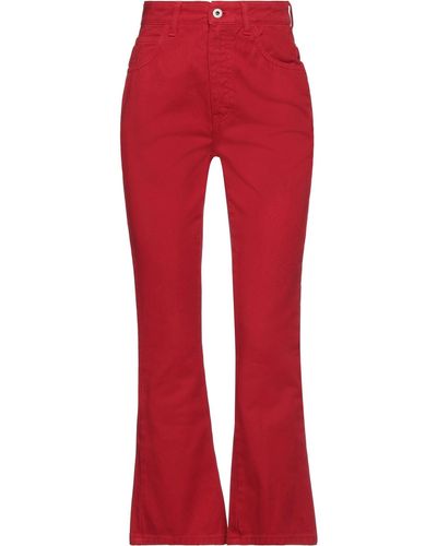 The Attico Denim Pants - Red