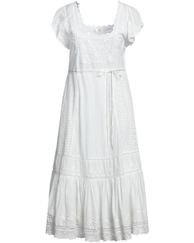 LoveShackFancy Midi Dress - White