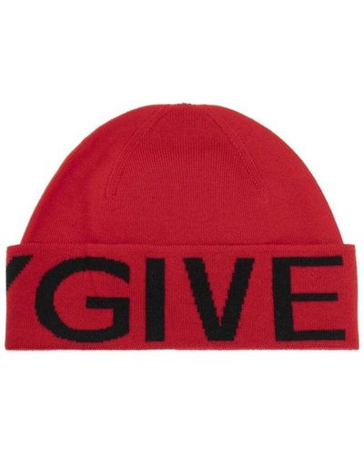 Givenchy Mütze mit Logo-Stickerei - Rot