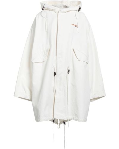Raf Simons Overcoat & Trench Coat - White