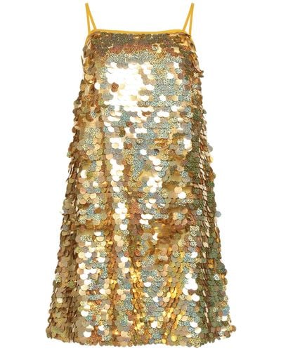 Sundress Mini Dress - Metallic