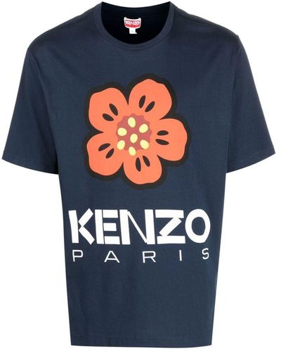 KENZO Bedruckte T-Shirts und Polos - Blau