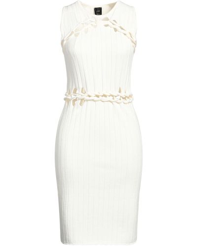 Pinko Ivory Mini Dress Viscose, Polyester - White