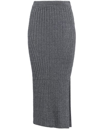 TOPSHOP Midi Skirt - Grey
