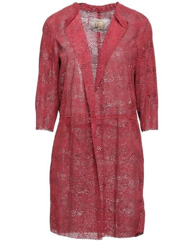 Vintage De Luxe Jacke, Mantel & Trenchcoat - Rot