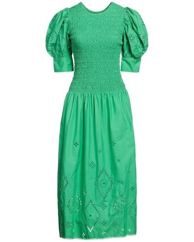 Ganni Midi Dress - Green