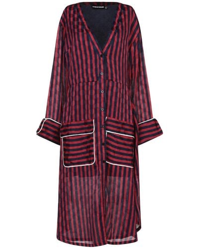 House of Holland Robe midi - Rouge