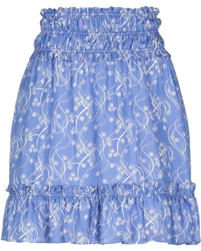KENZO Lilac Midi Skirt Viscose, Silk - Blue