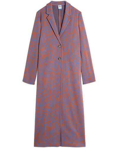 M Missoni Overcoat & Trench Coat - Purple