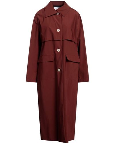 Harris Wharf London Overcoat & Trench Coat - Red