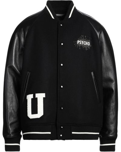 Undercover Jacket Wool, Nylon, Cow Leather - Black