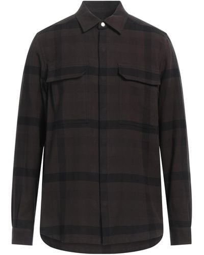 Rick Owens Khaki Shirt Cotton - Black