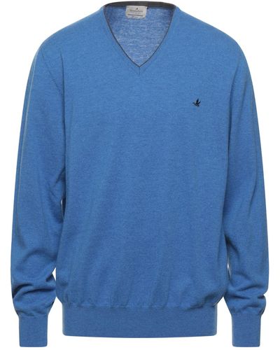 Brooksfield Azure Sweater Virgin Wool - Blue
