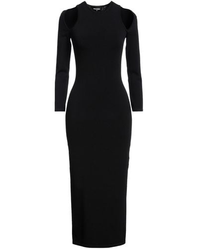 DSquared² Midi Dress Viscose, Polyester - Black
