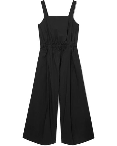 COS Bow-back Wide-leg Jumpsuit - Black