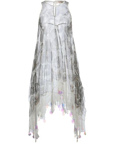 Zandra Rhodes Midi Dress - White