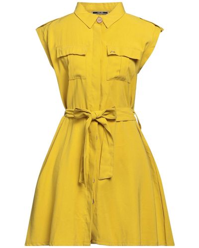 Yes-Zee Short Dress - Yellow