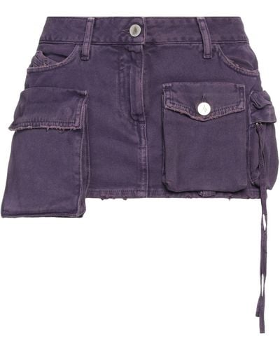The Attico Denim Skirt - Purple