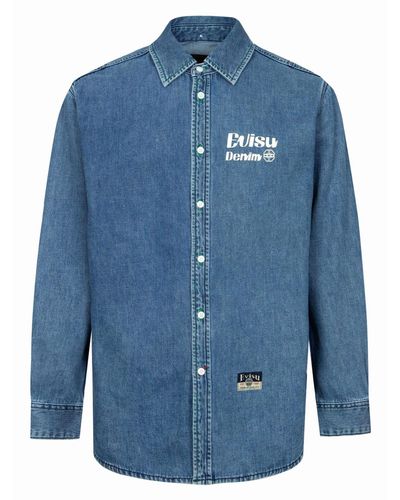 Evisu Camicia Jeans - Blu