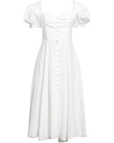 ACTUALEE Midi Dress - White
